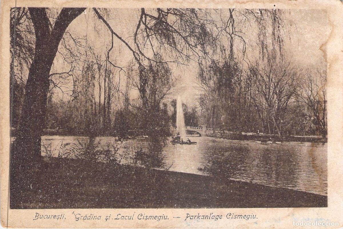Postales: Postal de Bucarest: Jard&iacute;n y Lago Cismegiu, Rumania