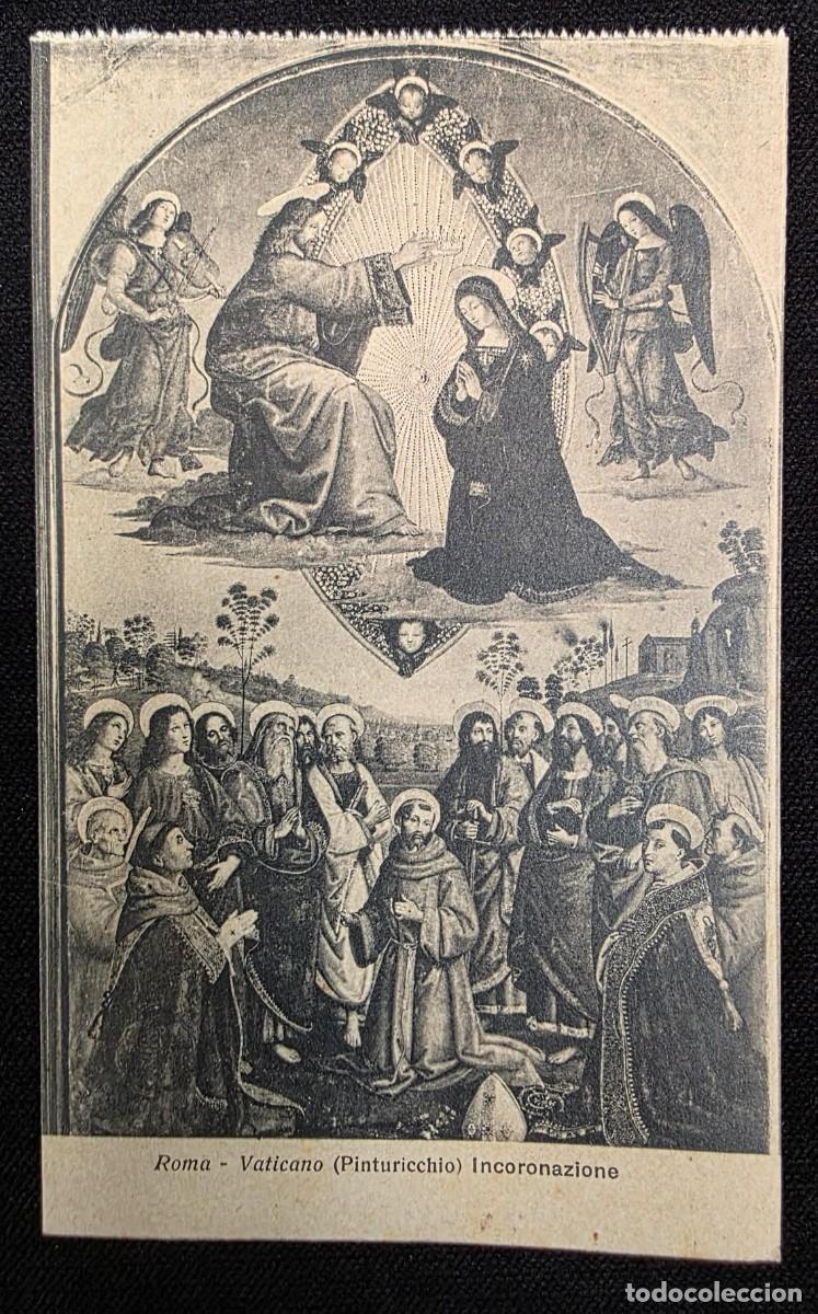 Postales: P.1004 Postal antigua Roma Vaticano Pinturicchio Incoronazione coronaci&oacute;n de la Virgen