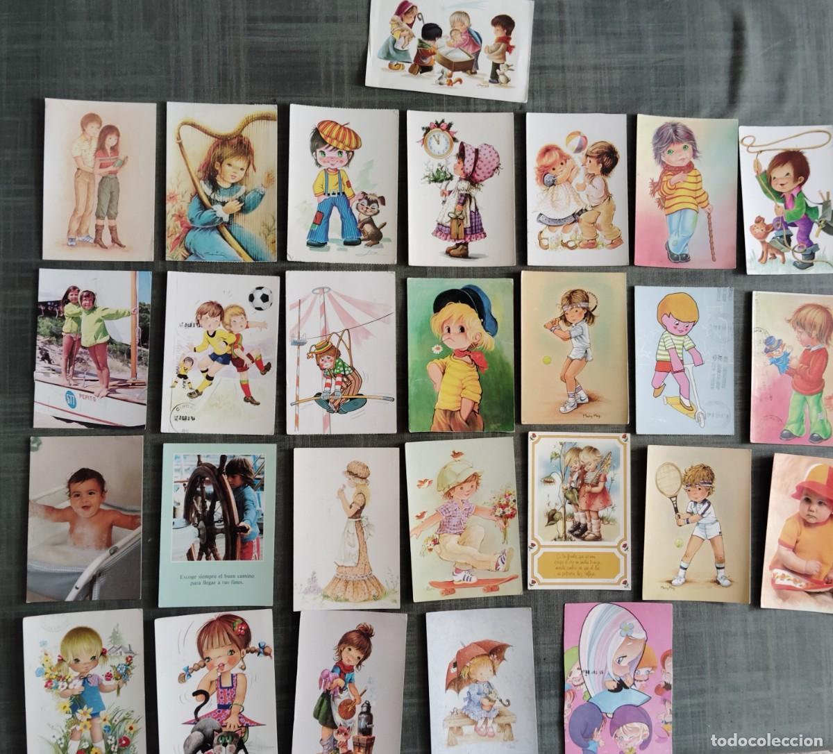 Postales: LOTE 27 POSTALES - INFANTILES JUVENILES - CIRCULADAS A&Ntilde;OS 80.ENVIO INCLUIDO EN EL PRECIO.