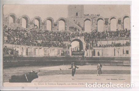 Postales: Postal: PV06102; Course de Taureaux Espagnole, aux Arenes d'Arles (llamada de las banderillas) -