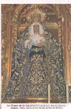 Postales: Postal: A 1206: La virgen de la candelaria. Iglesia de San Nicolas de Bari de Sevilla -