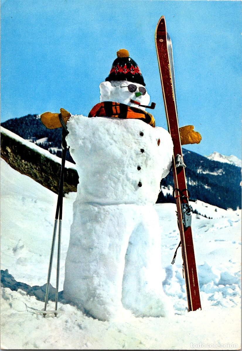 Postales: Mu&ntilde;eco de Nieve - Neige et Soleil - Cim E Ci. 68 - Ski Rossignol Medaille de Bronze - 1971