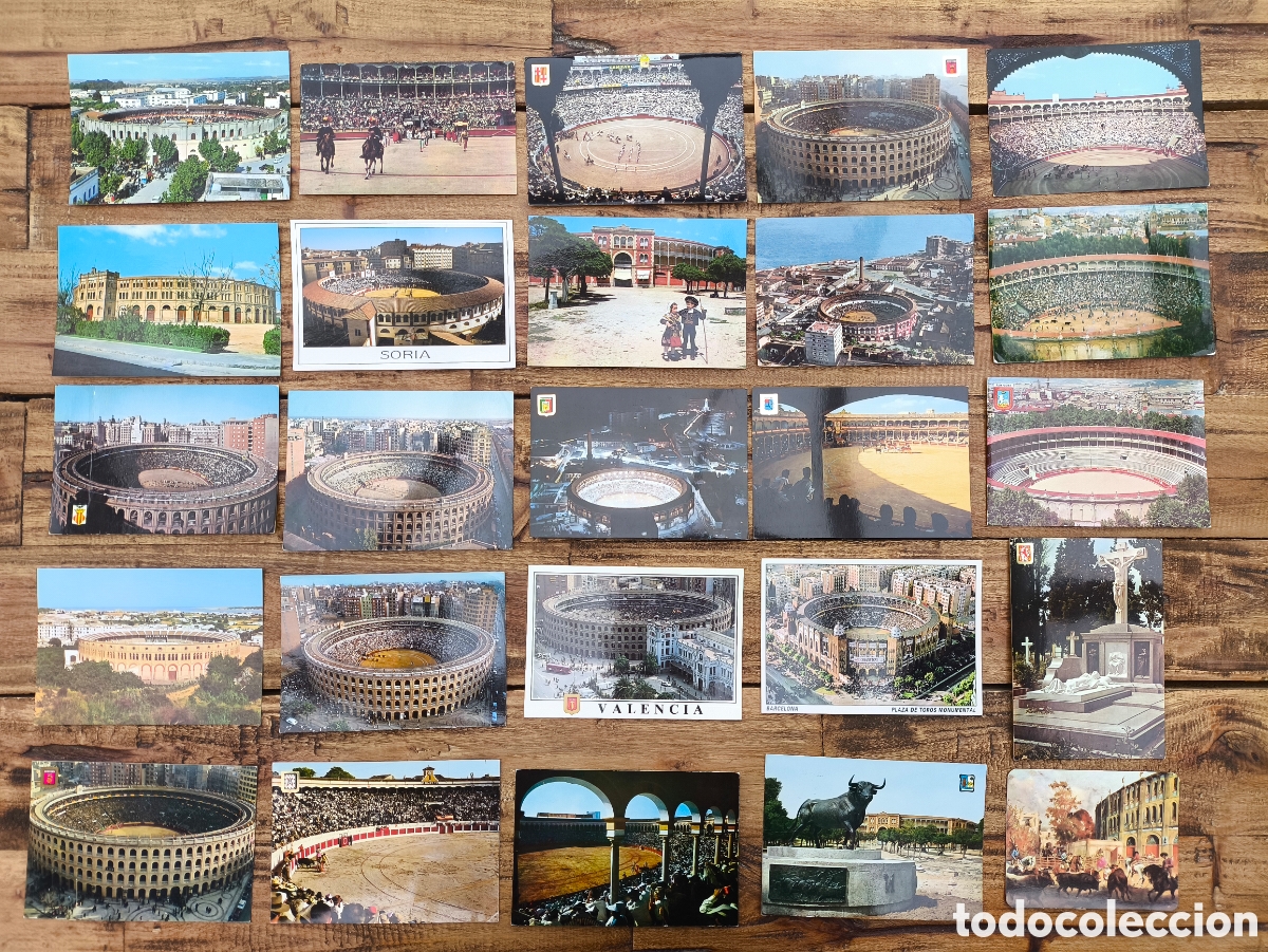Postales: Lote postales fotogr&aacute;ficas Plazas de Toros Madrid Barcelona Valencia Pamplona Salamanca .......