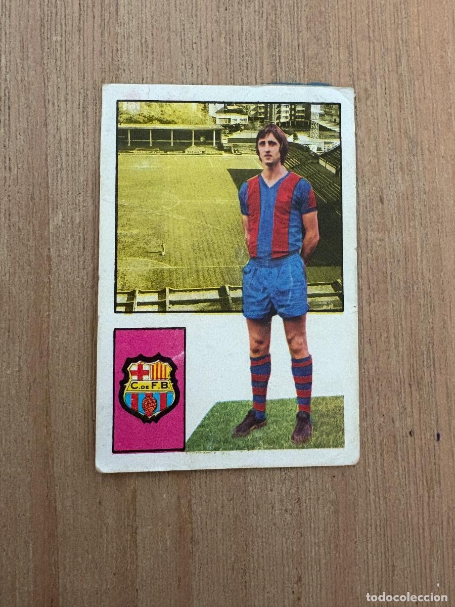 Postales: 21. CROMO DESPEGADO LIGA FHER JOHAN CRUYFF BARCELONA 1974-75 74&ndash;75
