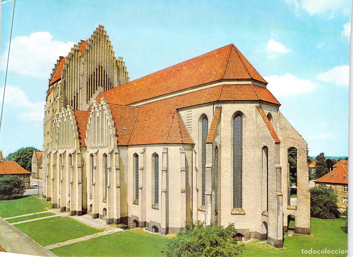 Postales: Postal de la Iglesia de Grundtvig en Copenhague, Dinamarca