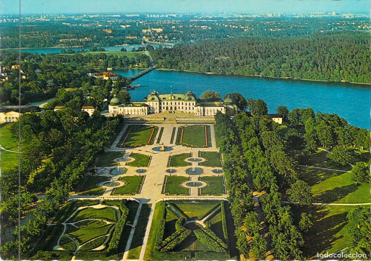 Postales: Postal del Palacio de Drottningholm en Estocolmo, Suecia