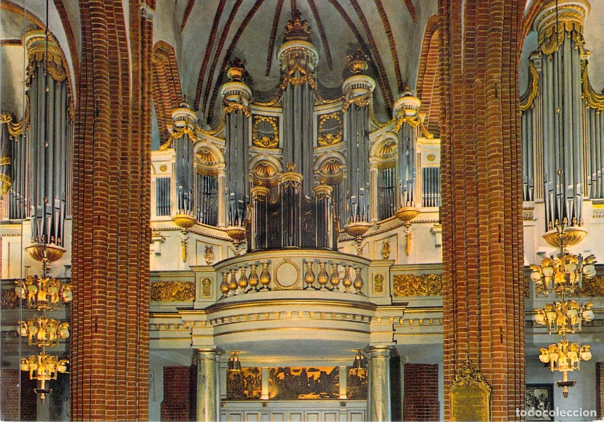 Postales: Postal de la Catedral de Estocolmo Storkyrkan y su Gran &Oacute;rgano