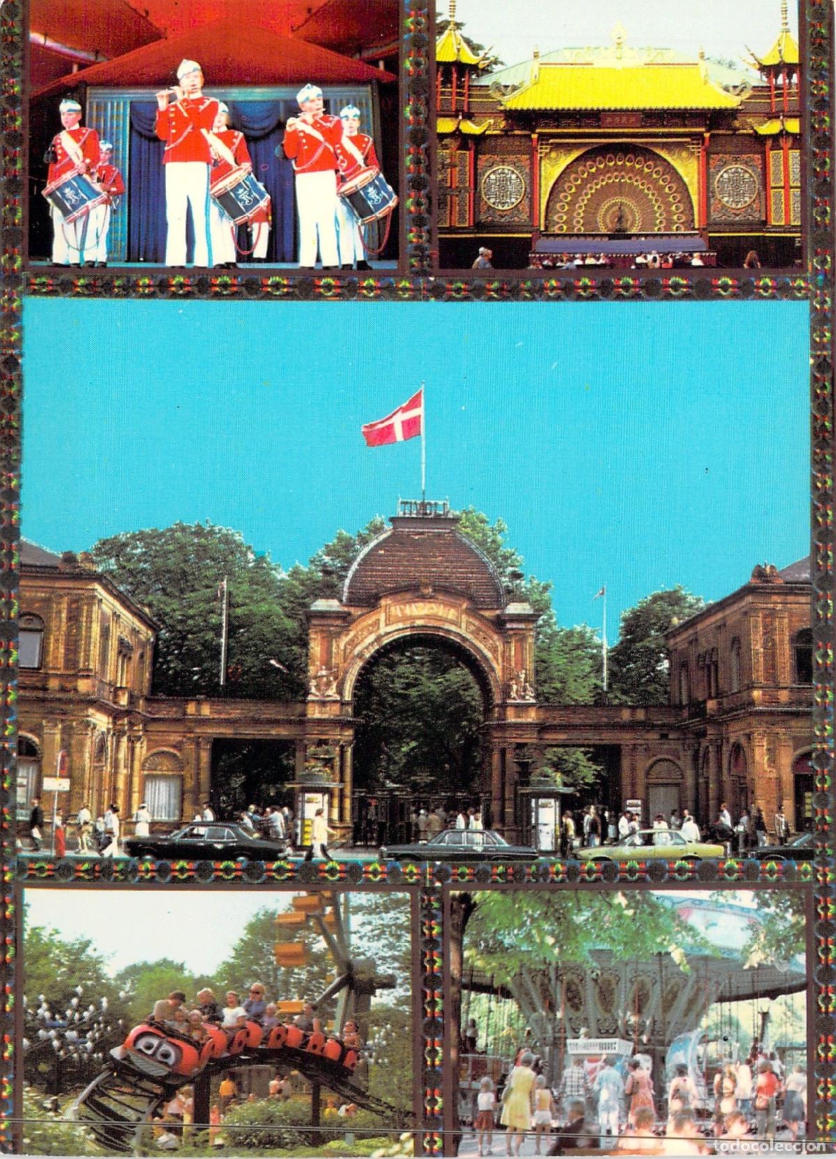 Postales: Postal de los Jardines Tivoli en Copenhague, Dinamarca