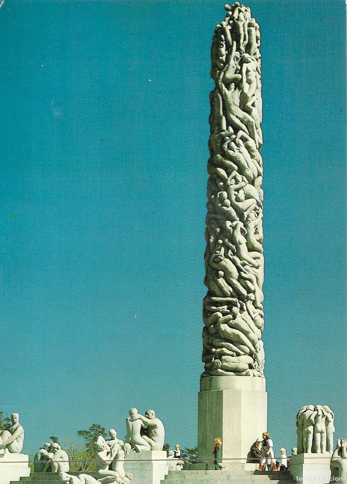 Postales: Postal de El Monolito en el Parque Vigeland, Oslo, Noruega