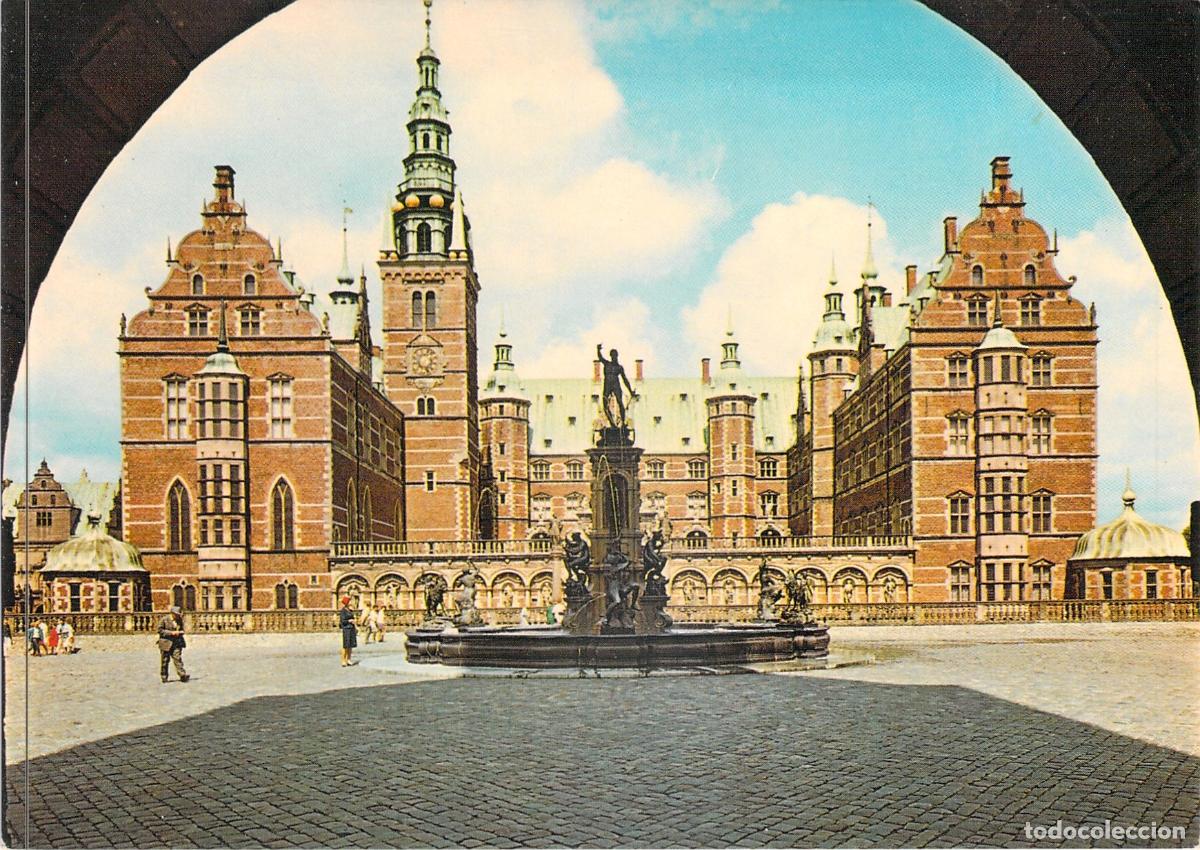 Postales: Postal del Castillo de Frederiksborg en Hiller&oslash;d, Dinamarca