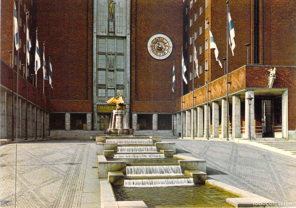 Postales: Postal de Borgg&aring;rden y el Ayuntamiento de Oslo, Noruega