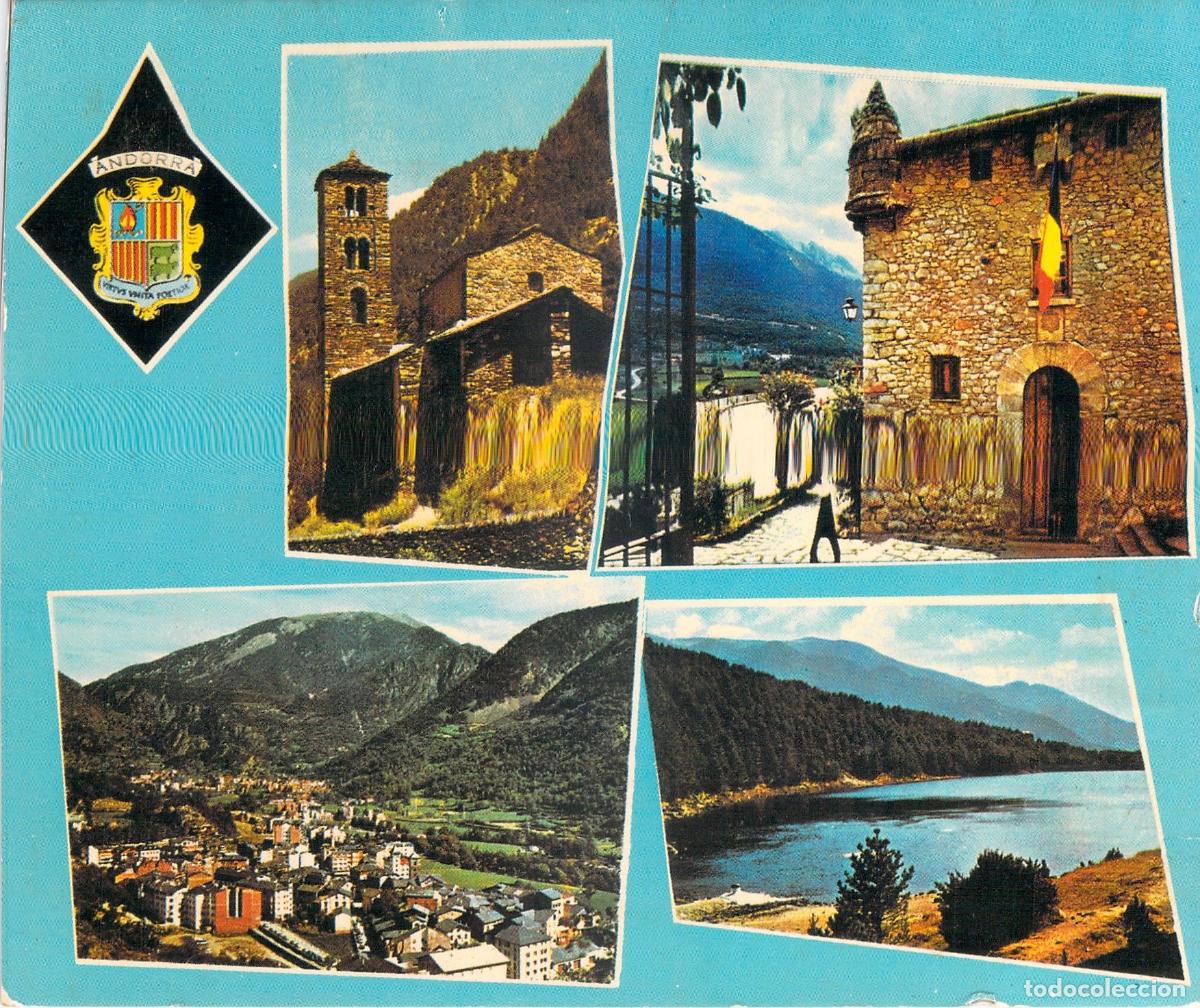 Postales: Postal de Andorra Multivista Sant Joan de Caselles y Casa de la Vall