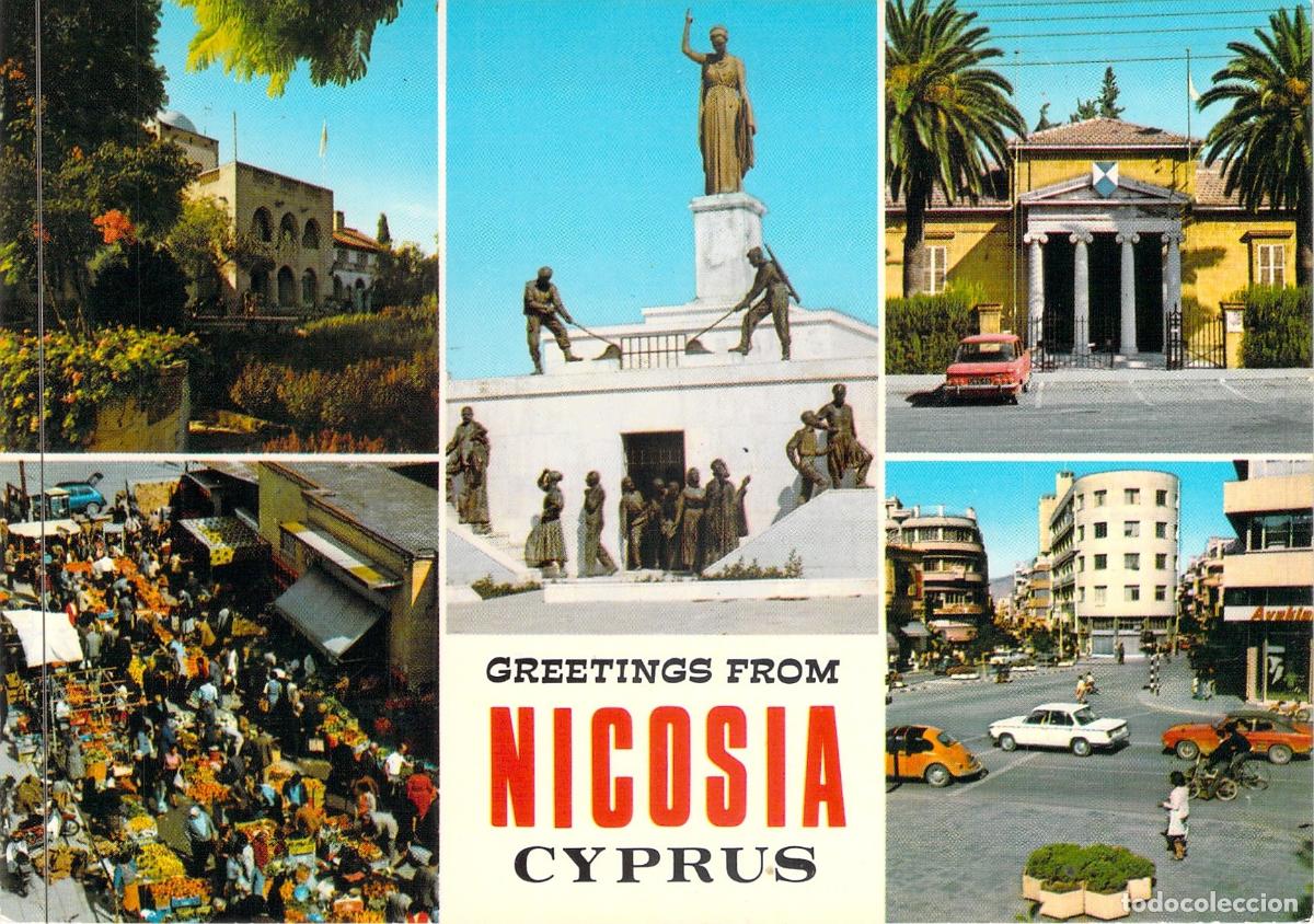Postales: Postal de Nicosia Chipre con Vistas del Palacio y Monumentos