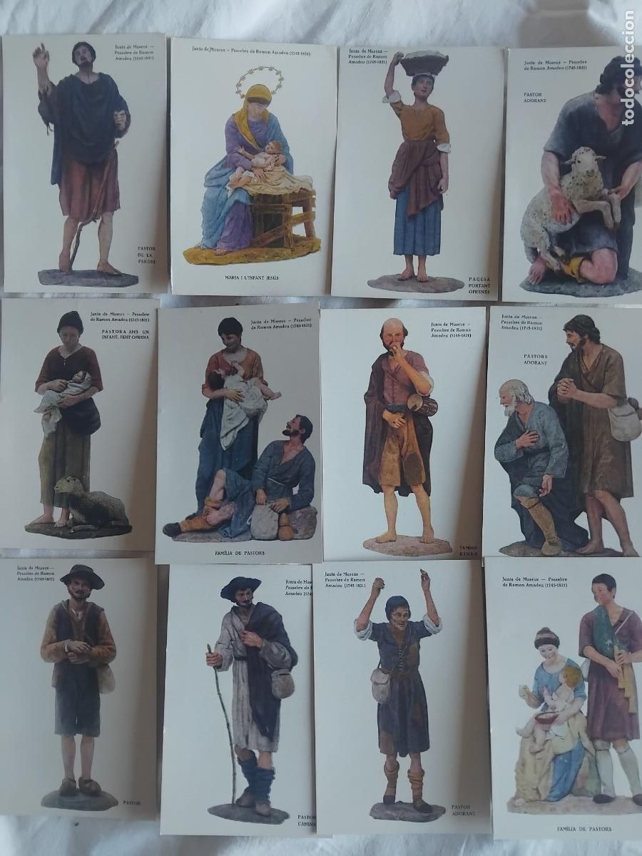 Postales: PESSEBRE DE RAMON AMADEU (1745-1821) COLECCION COMPLETA DE 12 POSTALES.