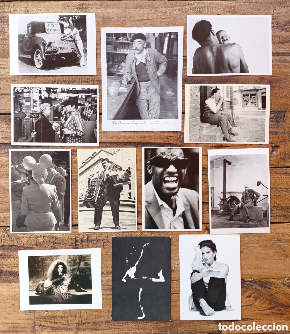 Postales: Lote postales fotogr&aacute;ficas fotograf&iacute;a art&iacute;stica blanco y negro Ray Charles Edward Hopper Timo Bosma