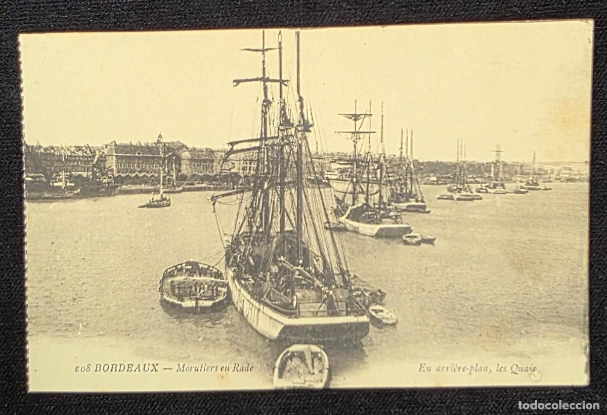 Postales: P.1027 Antigua Postal Fotogr&aacute;fica de Burdeos Francia &ndash; Morutiers en Rade y Muelles Portuarios