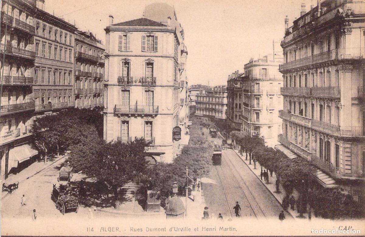 Postales: Postal de Argel, Calles Dumont d'Urville y Henri Martin