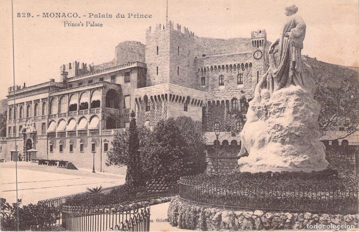 Postales: Postal del Palacio del Pr&iacute;ncipe en M&oacute;naco y Monumento
