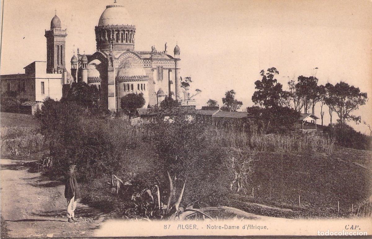 Postales: Postal de la Bas&iacute;lica Notre-Dame d'Afrique en Argel
