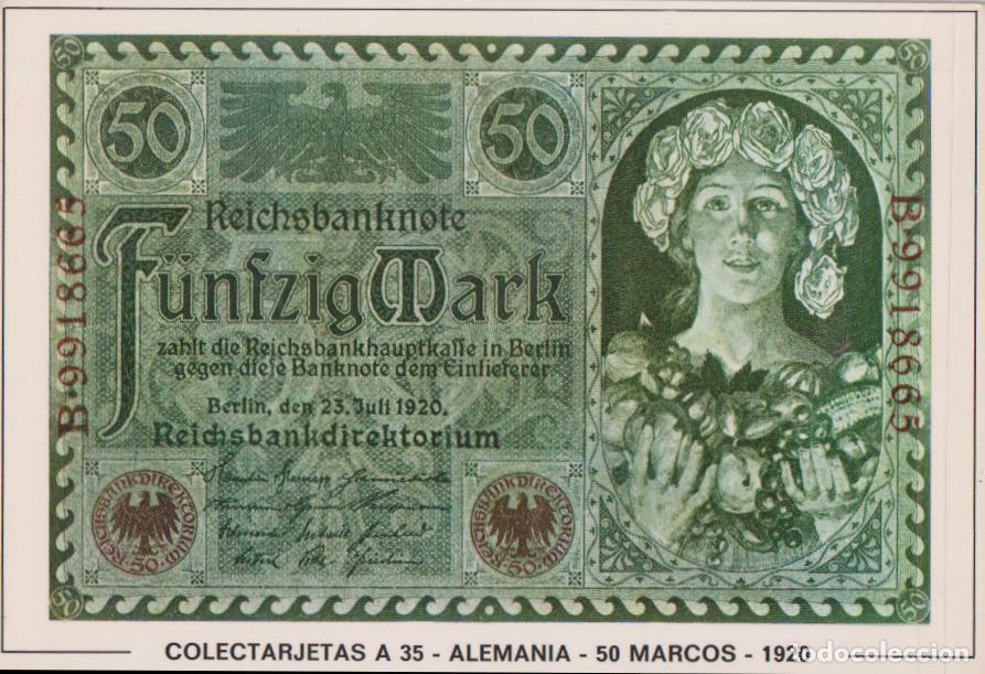 Postales: COLECTARJETAS A 35&ndash; ALEMANIA &ndash; 50 MARCOS &ndash; 1920 &ndash; S/C