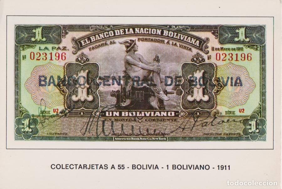 Postales: COLECTARJETAS A 55 &ndash; BOLIVIA &ndash; 1 BOLIVIANO &ndash; 1911 &ndash; S/C