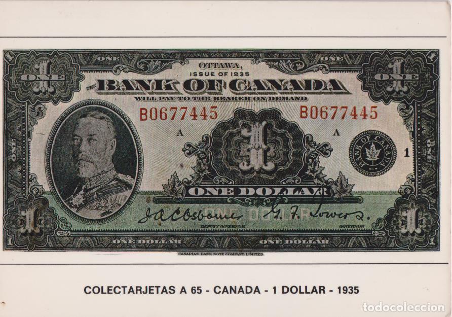 Postales: COLECTARJETAS A 65 &ndash; CANADA &ndash; 1 DOLLAR &ndash; 1935 &ndash; S/C