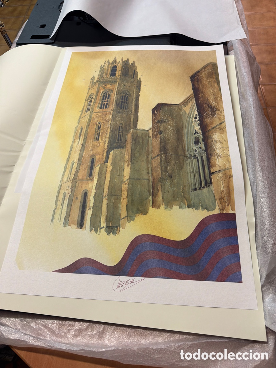 Postales: L&aacute;mina penya bar&ccedil;a L&eacute;rida para el at