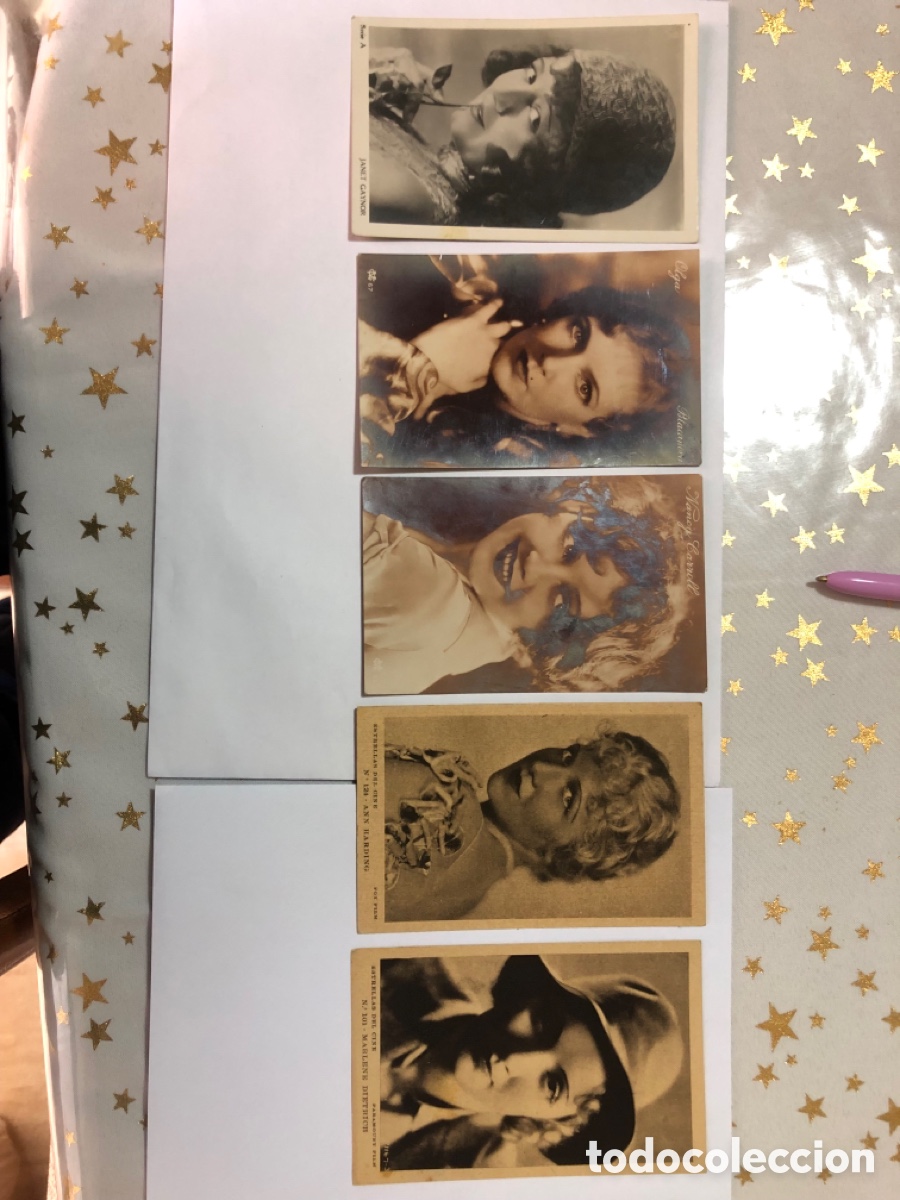 Postcards: Tarjetas Postales fotogr&aacute;ficas de artistas y Estrellas de cine principio siglo XX