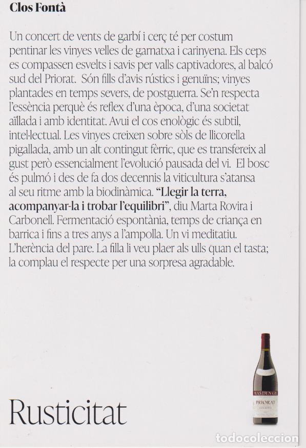 Postales: VI DE FINCA QUALIFICADA - MAS D'EN GIL - CLOS FONT&Agrave; - RUSTICITAT - DOQ PRIORAT - INCAVI