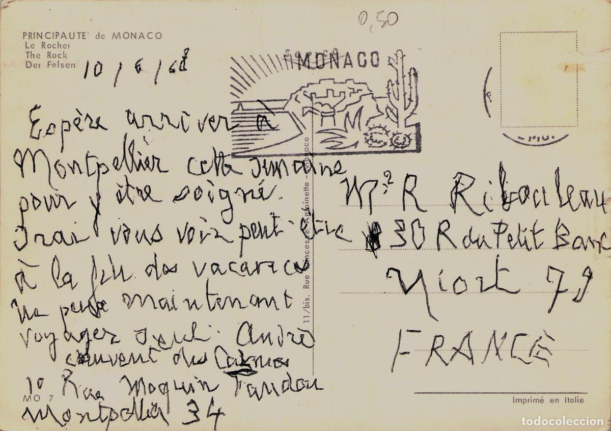 Postales: Postal de Le Rocher en el Principado de M&oacute;naco - Foto 2