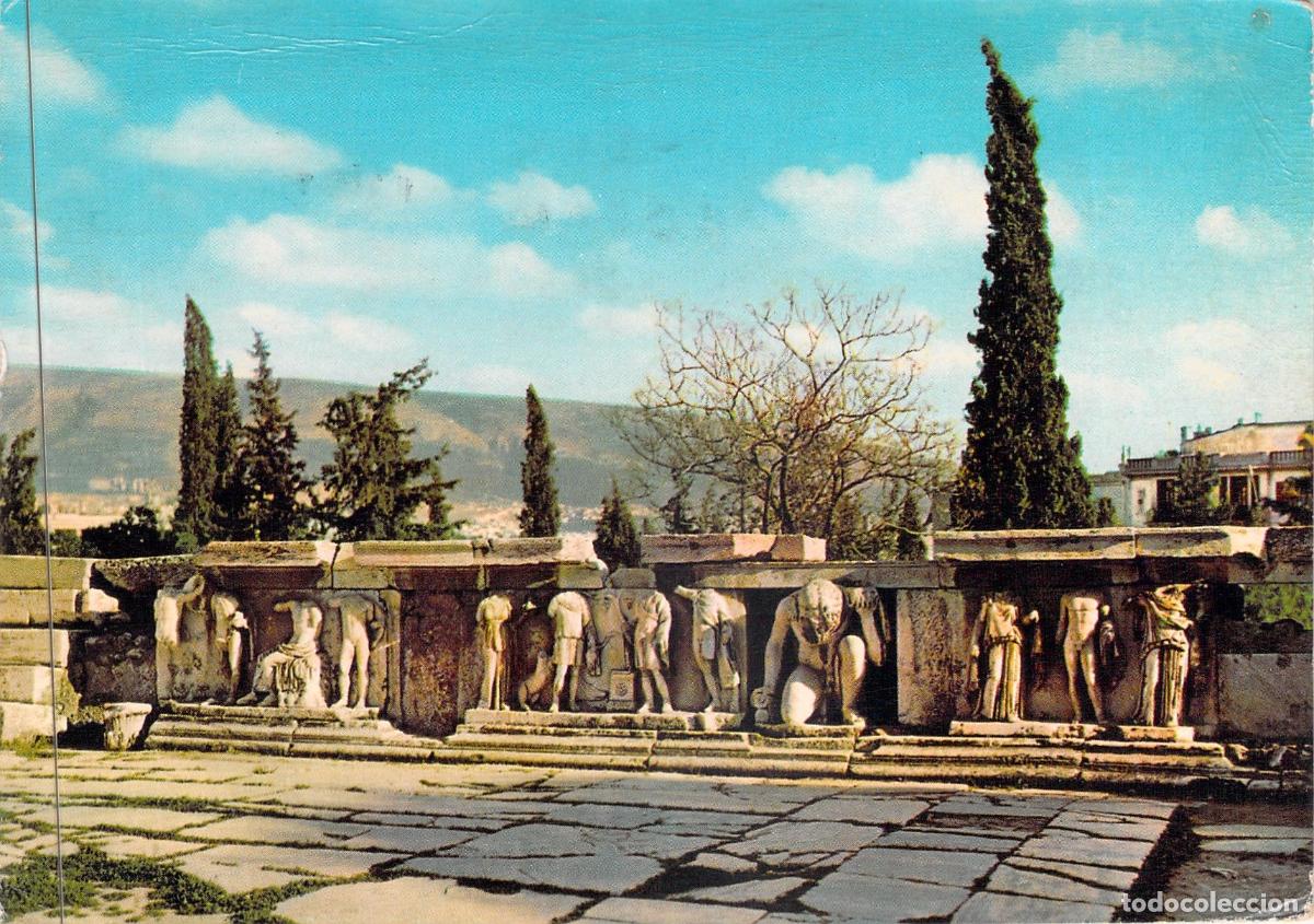 Postales: Postal de Atenas: Bajorrelieves del Teatro de Baco