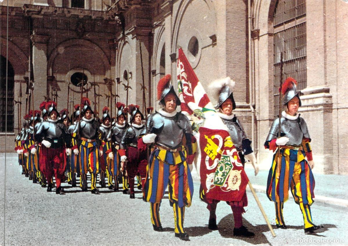 Postales: Postal de la Guardia Suiza en Uniforme de Gala, Ciudad del Vaticano