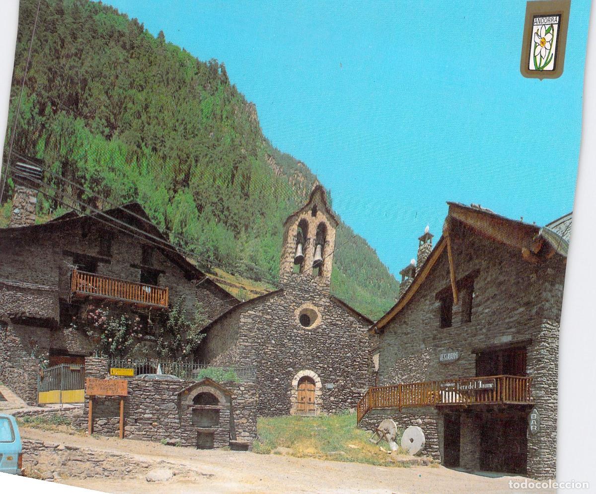 Postkarten: Postal de Llorts, Valls d'Andorra con Iglesia de Sant Serni