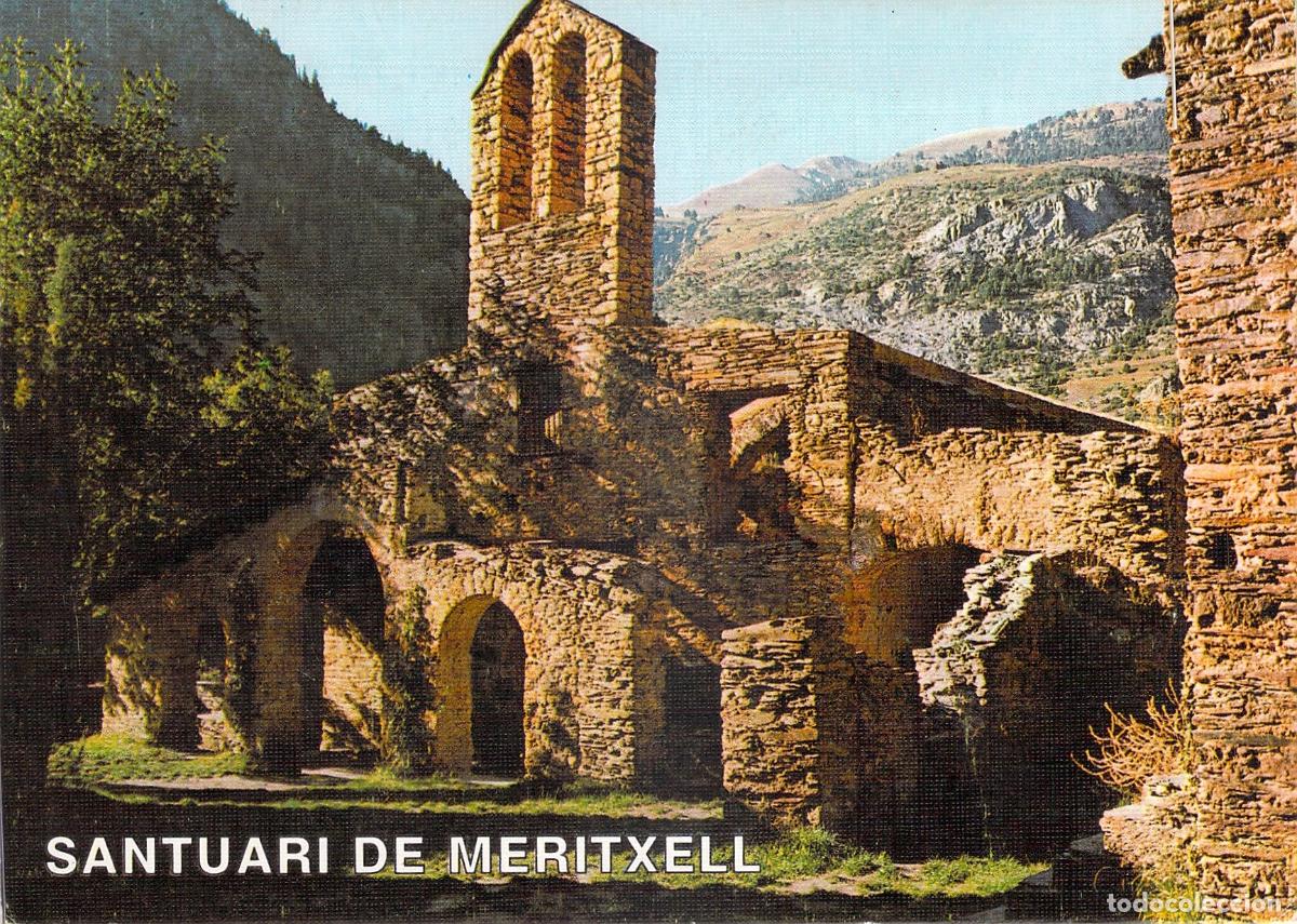 Postkarten: Postal Santuario de Meritxell Antigua Iglesia Andorra Escudo de Oro