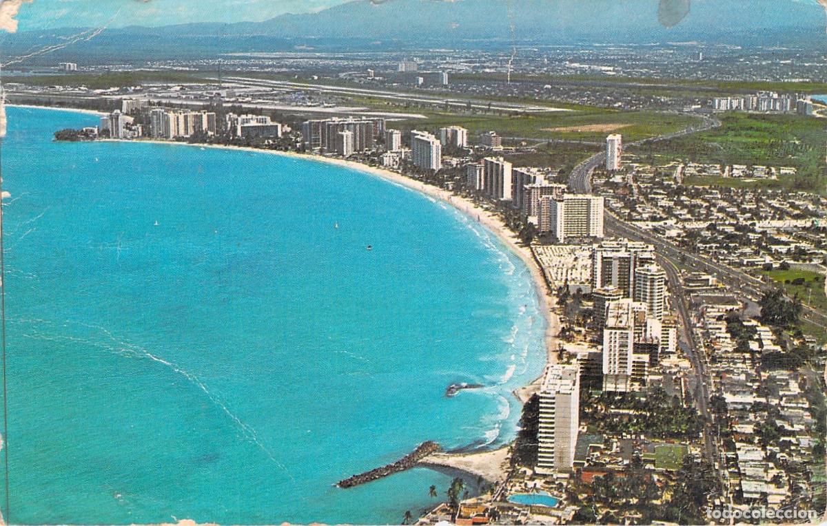 Postales: Postal Isla Verde San Juan Puerto Rico Vista A&eacute;rea de la Zona Hotelera