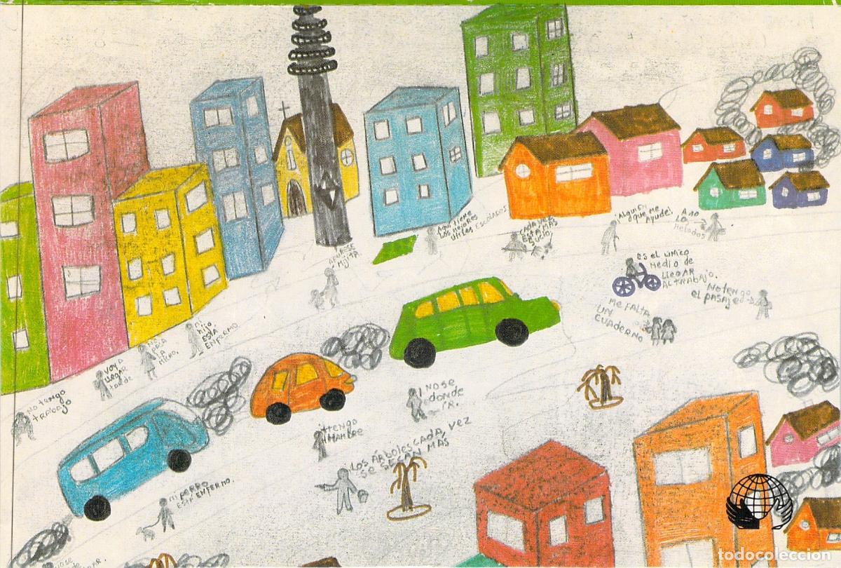 Postales: Postal Manos Unidas Dibujo Infantil Campa&ntilde;a contra el Hambre Chile