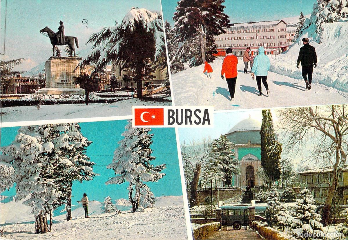 Postales: Postal Tur&iacute;stica de Bursa Turqu&iacute;a: Monumento Atat&uuml;rk y Mausoleo Verde