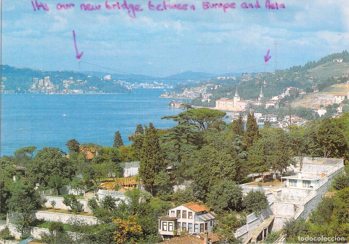 Postales: Postal de Estambul Turqu&iacute;a Vista de Beylerbeyi y el B&oacute;sforo