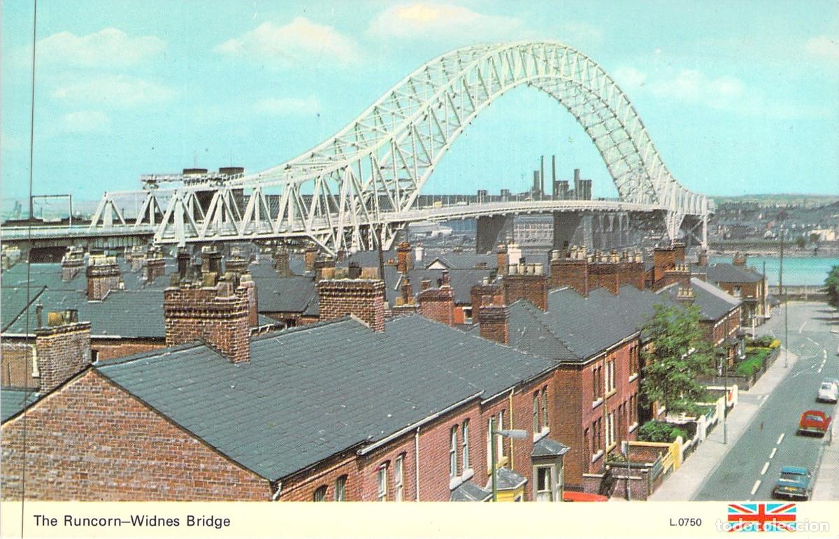Postales: Postal Puente Runcorn-Widnes Cheshire Inglaterra Arquitectura