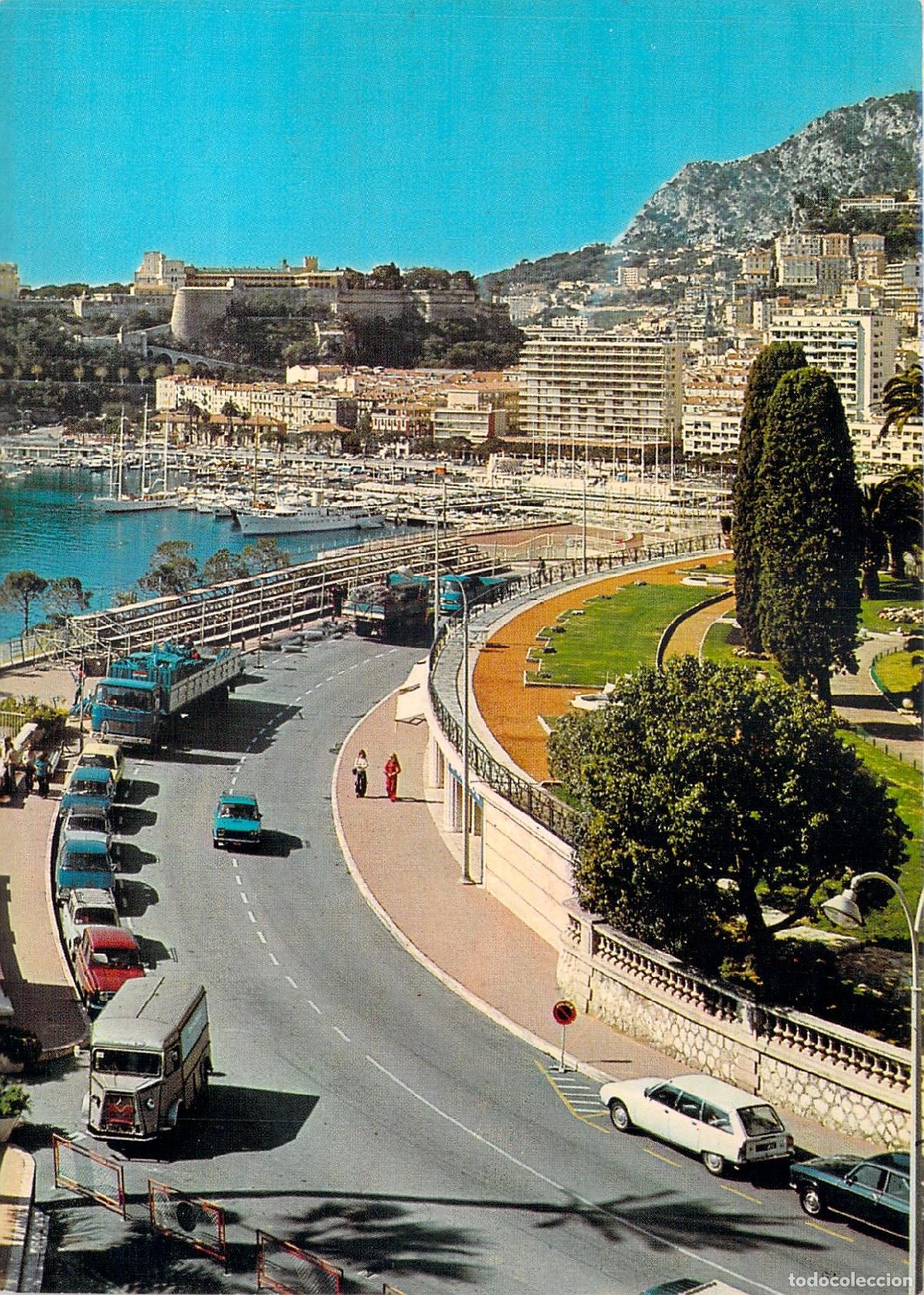 Postales: Postal de M&oacute;naco: La Condamine, Jardines del Hotel de Par&iacute;s y Palacio