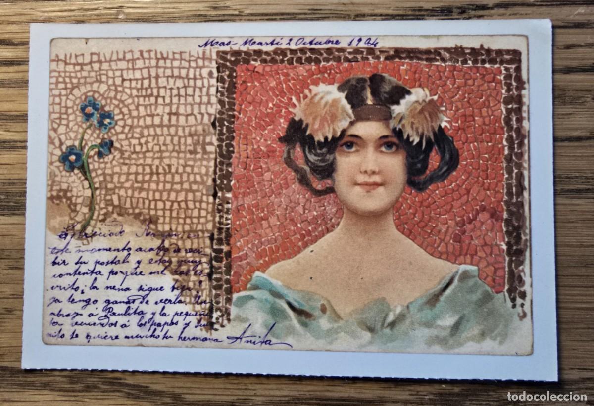 Postales: POSTAL MODERNISTA SIN CIRCULAR FACSIMIL