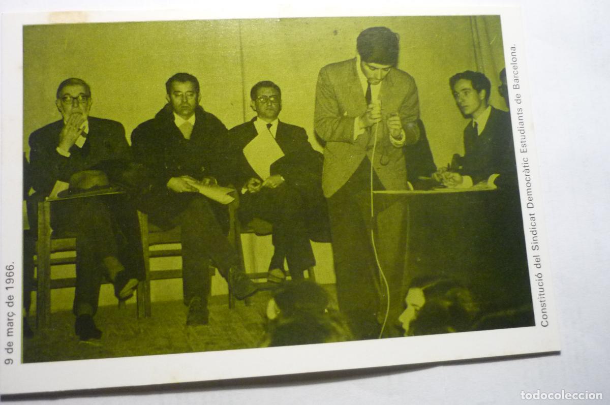 Postales: tarjeta tipo postal constitucion sindicato democ estudiantes barcelona 1966 cm