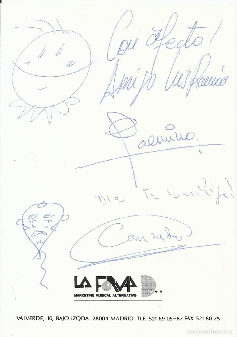 Postales: Postal promocional Faemino y Cansado. Firmada, dedicada y dibujada 10x15 cm. Humoristas.