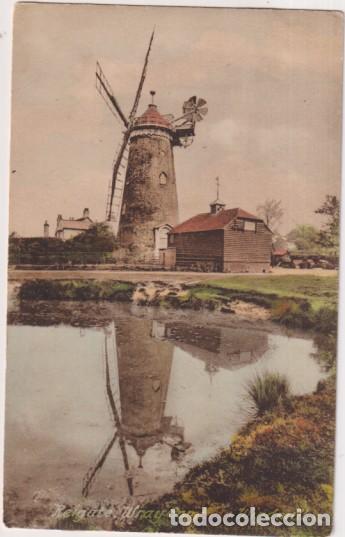 Postais: Postal Inglaterra. Molino de Viento en Wray Common, Reigate. Franqueado y fechado en reigate el 1 Ag