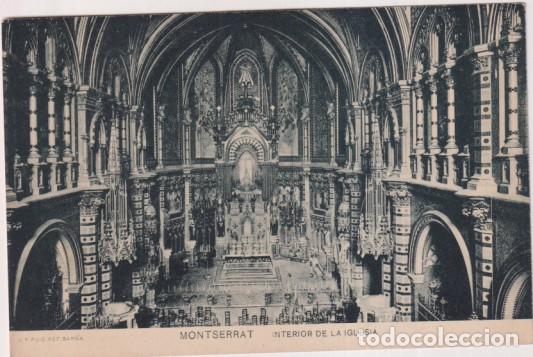 Cartes Postales: Montserrat. Interior de la Iglesia. J. E. Puig. Fot. Sin usar