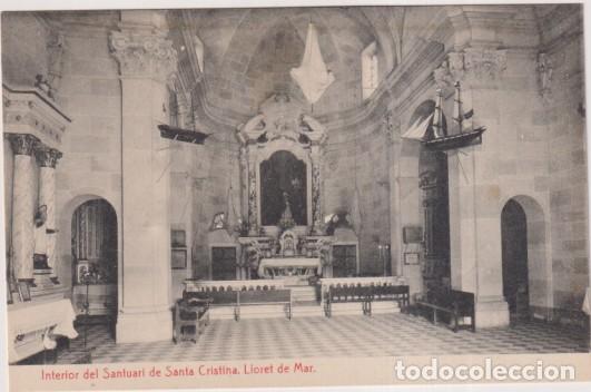 Postais: Interior del Santuari de Santa Cristina. Lloret del Mar. Fototipia Thomas. Sin usar