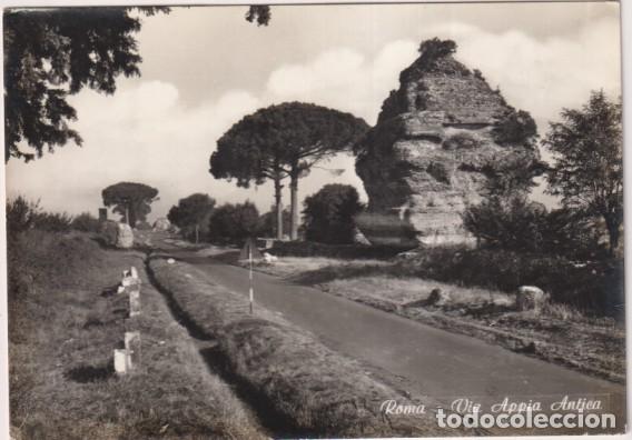 Postcards: Foto-Postal. Roma. V&iacute;a Appia Antica. Franqueado y fechado el 22 Mar. 1961. Destino: Barcelona. bonit