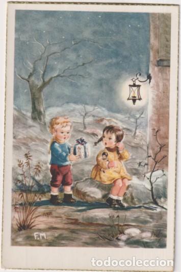 Postais: Ni&ntilde;os. Al dorso: Escrita y 19 Mar. 1957