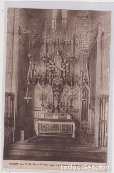 Cartoline: Iglesia del pino. Barcelona. Capilla de la inmaculada y Sta. Teresa. Huecograbado Joaqu&iacute;n Mumbr&uacute;. Si