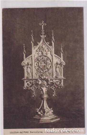 Cartoline: Barcelona. Iglesia del Pino. Relicario de San Pancracio. Huecograbado de Joaqu&iacute;n Mumbr&uacute;, Sin usar